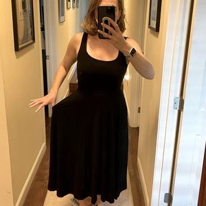 REFORMATION Black Super Soft TENCEL Midi dress